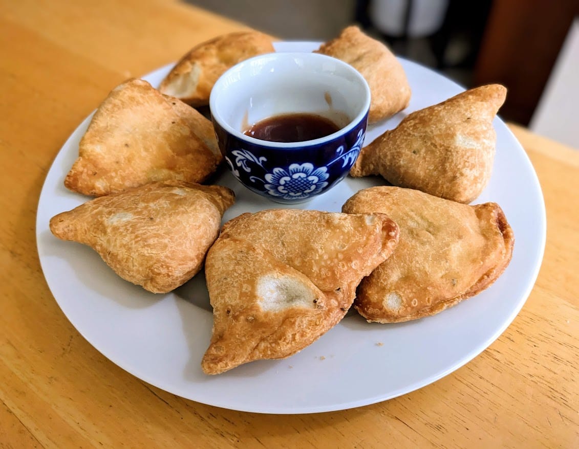Samira's Kitchen Vegetable Samosas Review • Snarkle-Sauce on Wry