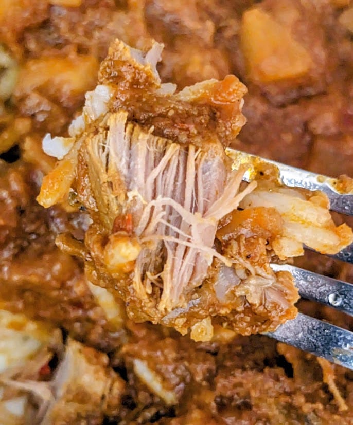 Meat texture from Goanese Lamb Vindaloo from Quicklly.