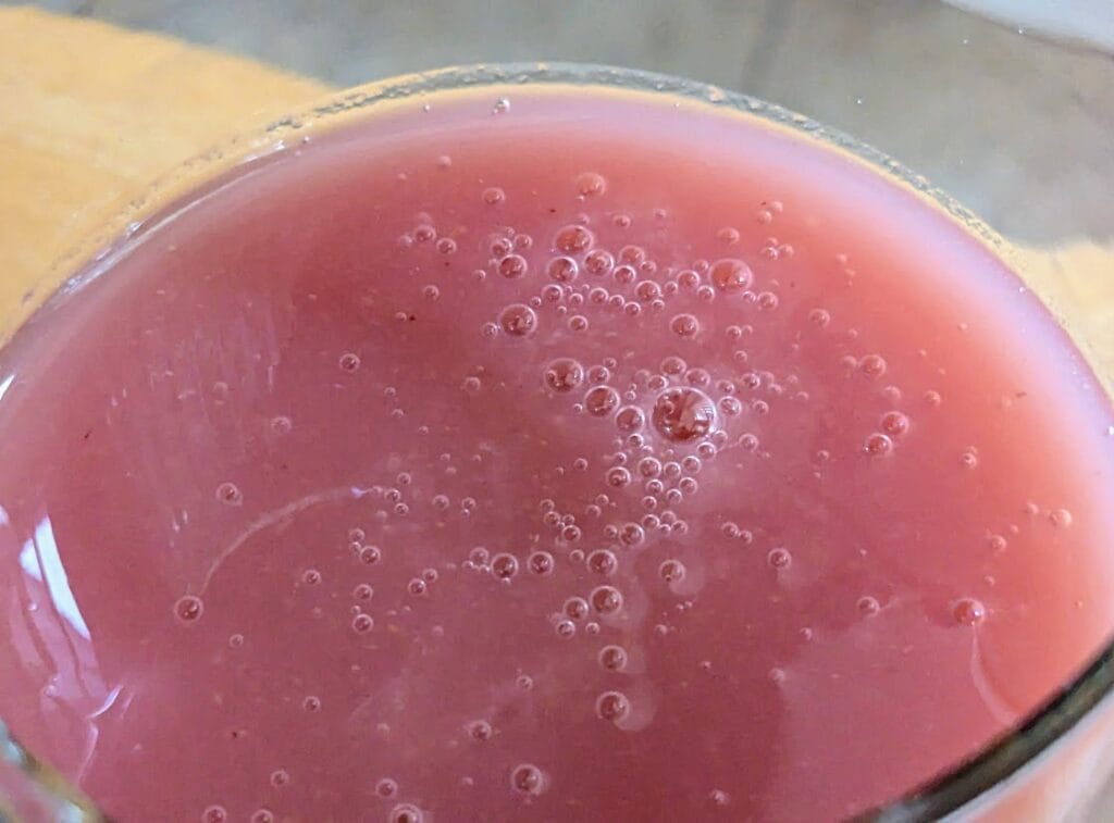 Detail of thick, pulpy texture of Fruit Juice Cocktail Drink from BEST Egypt Canning Co.