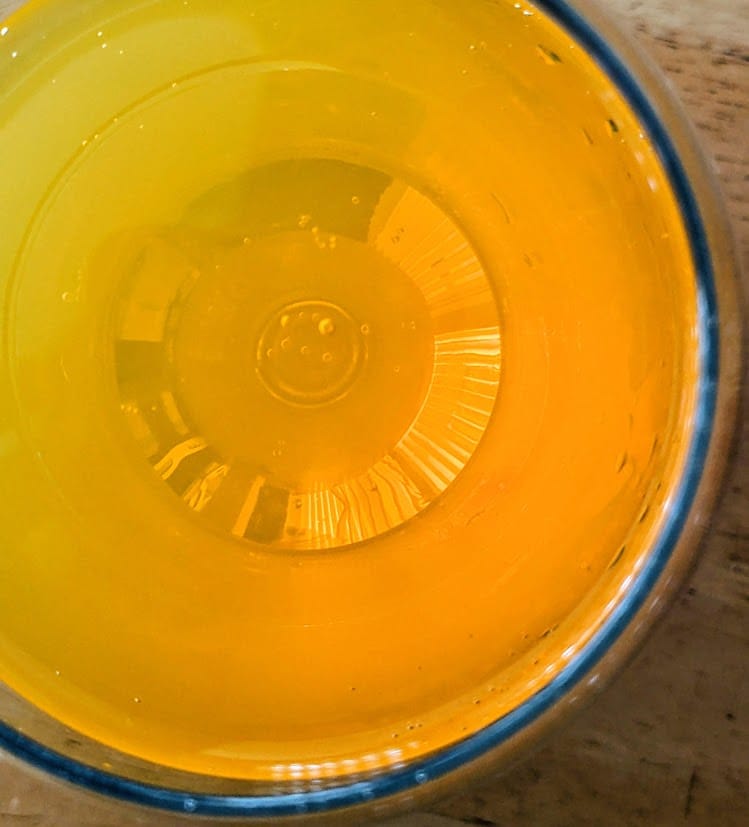 Detail of Welch's Sparkling Passion Fruit Mango beverage.